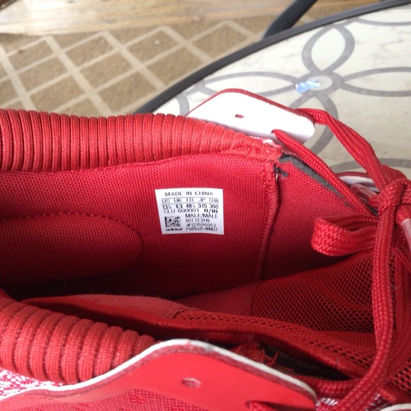 ADIDAS 11222RED HI TOPS SZ 13.5 UNWORN CONDITION BASKETBALL SHOES - Picture 8 of 8